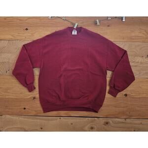 Jerzees Plain Blank 50/50 Sweatshirt Dark Red Sz XL Vintage